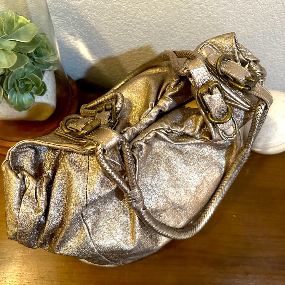 Elliott Lucca XL Metallic Leather Hobo Bag/Shoulder Bag - Picture 8 of 14